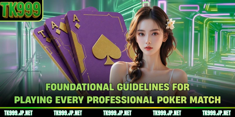 Foundational guidelines for playing every professional poker match