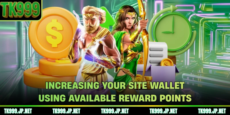 Increasing your site wallet using available reward points
