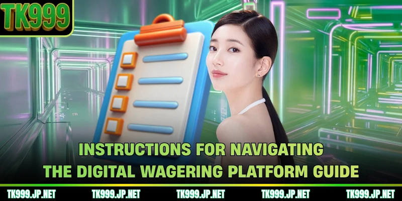 Instructions for navigating the digital wagering platform guide