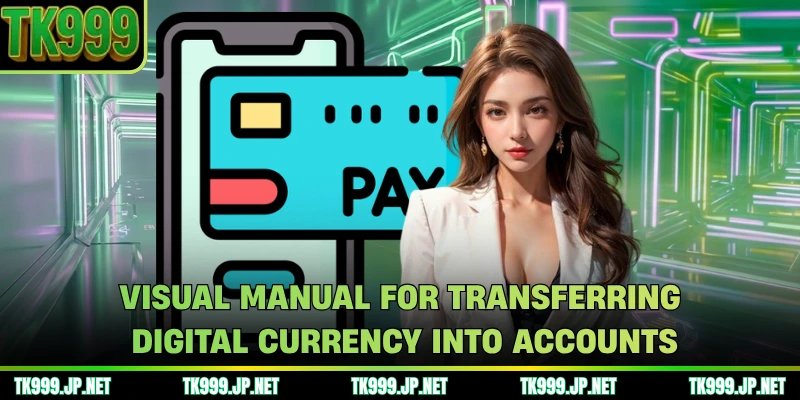 Visual manual for transferring digital currency into accounts