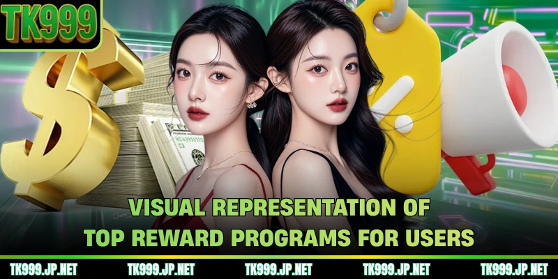 Visual representation of top reward programs for users